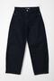 Women's High Waist Balloon Fit Navy Blue Jean Trousers