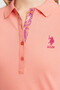 Women's Salmon Polo Collar Basic T-Shirt 50321798-Vr204 - 6