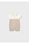 Baby Knitted Short Jumpsuit Beige 1603 - 2
