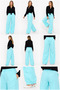 Azure Breeze Elastic Waist Adjustable Leg Pants - 8