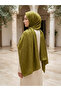 Italian Jacquard Shawl Wave Pattern Green - Natural and Luxurious Style - 3