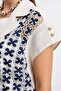 Fabric Combination Vest Linen Suit Dark Blue - 3