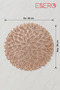 30831 Luxury American Service Placemat 6 Pieces Rose Gold Leaf Pattern Decorative Table Mat 38X38 cm Plastic Table Service - 4
