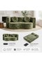 Convertible Folding Futon Sofa Bed, Queen Sleeper Sofa with Pillow, Teddy Floor & Futon Loveseat Couch, Foam Folding Mattress Sleeper for Living Room, Guest Use, Apartment, No Assembly - 5
