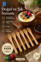 Mini Bamboo Spoon Set of 6 15 cm Natural Bamboo Dessert Jam Honey Spice Presentation Spoon - 2