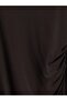 Xside Brown Square Neck Rope Strap Slit Dress - 6