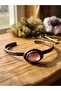 Pink Cat's Eye Natural Stone Vintage Design Adjustable Copper Bracelet