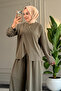 6612 - Stylish, Comfortable, Soft, Special Wanda Viscose Fabric, Diagonal Cut, Tunic Women's Set - 5