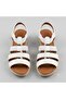 (Mavişim) Poly Lightweight Comfortable Sole Rubber Detailed Daily Women's Sandals White - 3