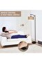 Arc Floor Lamp, 3 Color Temperatures, Dimmable, Remote, Rattan & Fabric Shades, Adjustable Height - 6