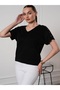 Shoulder-Detachable Bird-Eye Collar Blush