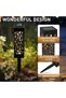 Garden Decor, Solar Outdoor Lights, Solar Lights Outdoor Waterproof for Garden Yard Patio Walkway Driveway Outside Decor 4 Pack Black - 5