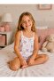 Girls' Summer Cotton Pajama Set with Straps and Shorts - 2