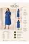 Women's Plus Size Jeans Slim Summer Belted Denim Shirt Collar Dress - 4