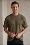 Men's Khaki Color Summer Favorite Comfortable Fit Oversize T-Shirt - 2