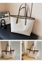 Women's Versatile Plaid Shoulder Bag, Ladies Large-capacity Handbag Tote Bags Clutch Bag, Retro PU Leather Satchel Bag - 4