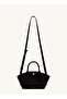 Hana Mini Faux Suede Tote Bag - Black - 5