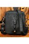 Crossbody bag for men,Genuine leather men's messenger bag, top layer cowhide shoulder bag, fashionable business men's messenger bag, crocodile pattern shoulder bag