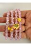 Pink Necef Stone Snail Charm Natural Stone Bracelet Standard Size 15 cm - 2