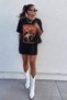 Unisex Oversized T-Shirt Cowboy Girl Black / White - 5