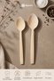 Set of 2 Medium Size 100% Natural Boxwood Wooden Spoons Handmade Wooden Dowry Set Mixing and Serving Spoons