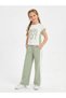 Girl's 2-Piece Sports Set with Side Striped Wide-Leg Pants - 3