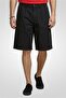 Men Solid Denim Shorts, Black