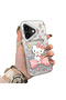 iPhone 16 Plus Compatible Hard Acrylic Back Silicone Edge Lens Protection Case