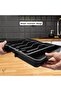 Expandable Silverware Drawer Organizer – Large Adjustable Black Utensil Tray | BPA-Free Cutlery & Flatware Storage for Kitchen Drawer – Multi-Purpose Kitchen Essentials - 2