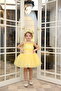 Gathered Star Patterned Embroidered Tulle Girl's Evening Dress - 3