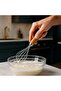 Nry Shop Bamboo Kitchen Whisk, Cake Egg Whisk, Stainless Steel, Ergonomic Handle, Durable, Multi-Purpose