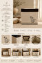 Floral Patterned Closet Organizer Box with Lid - 30X30X30 cm Foldable Multi-Purpose Storage Box - 3