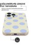 iPhone 12 Pro Max Blue Polka Dot Protect Slim Glossy Full Covering Print Camera Protected Phone Case - 3