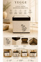Floral Patterned Closet Organizer Box with Lid - 30X30X30 cm Foldable Multi-Purpose Storage Box