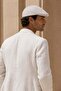 Sand Weave Linen Textured Slim Fit Kasket – Flat Cap |   Riviera Collection - 3