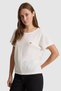 Women's Cream Crew Neck T-Shirt 50322086-Vr256 - 3