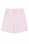 Baby Girl Pink and White Tiny Floral Patterned Scalloped Muslin Shorts 2-Piece Set - 4