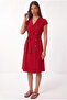 Women's Jacket Collar Belted Sleeveless Jacket Dress - 4
