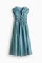 Drawstring-detail ramie dress - 6