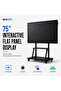 75" Interactive Flat Panel Display, 4K UHD Smart Board, Android 14, 8GB RAM, 128GB Storage, 48MP AI Camera, 8-Mic Array, Touchscreen Display for Meeting Rooms and Classrooms