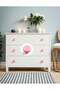Matte Dusty Pink Round Cabinet Knob 4Pcs Set, 32mm Single Hole Furniture Door Knob Anti Collision Safety - 2