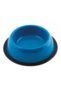 Silver Anti-Slip Plastic Pet Bowl Blue Size S (16x16x4cm) – Round Non-Skid Feeding Dish for Dogs and Cats – Durable Lightweight Food & Water Bowl - 3