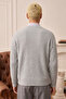 Men's Crew Neck Ribbed Knit Acrylic Cotton Sweater - 4