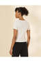 Women Beige Rib Short Sleeve T-Shirt - 3