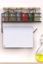 Adhesive Spice Rack 2 Pieces Metal Paper Towel Holder Black Spice Stand Kitchen Shelf Bathroom Rack - 5