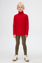 Red Girl's Full Fisherman Winter Basic T-Shirt