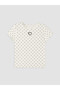 Lcw Kids Ecru Crew Neck Polka Dot Girls T-Shirt