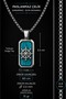 Stainless Steel Turquoise Natural Stone Marine Sailor Rudder Pendant - 4