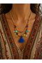Bohemian Elysara Colorful Beaded Tassel Detailed Design Necklace