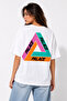 Unisex Women's Men's Palace Mix Front Back Written Logo Front Printed Oversize Thick Fabric Relaxed Cut Cotton T-Shirt - 2